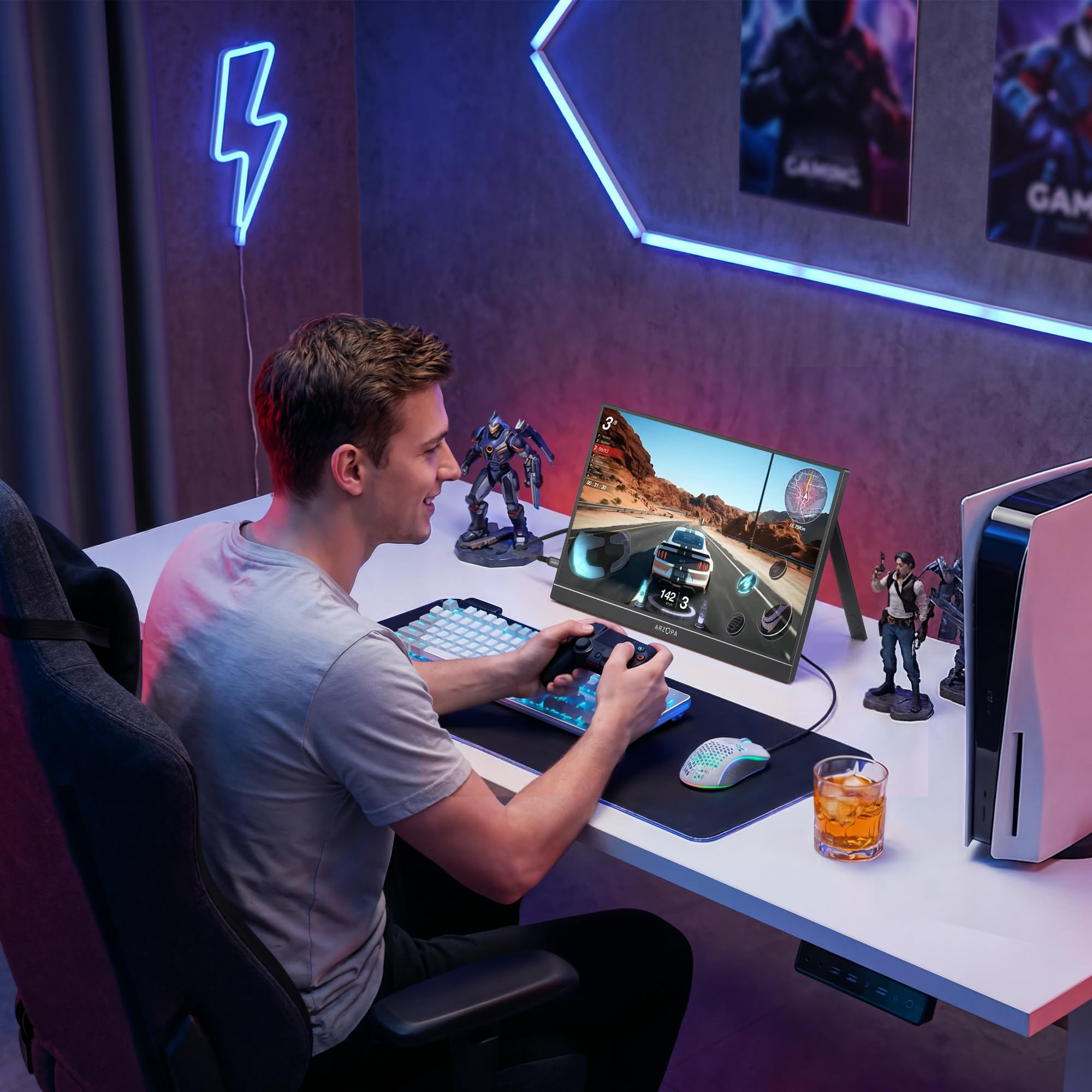 ARZOPA 16.1インチ ゲーミングモニター 144Hz ARZOPA 144Hz Portable Gaming Monitor with HDR and Eye Care